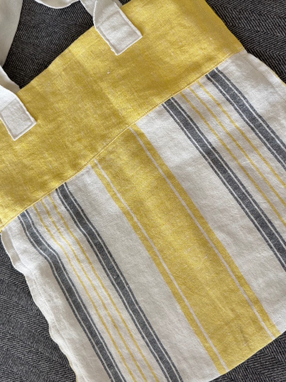 NWOT, YUTES FROM SPAIN, LINEN, STRIPE TOTE BAG